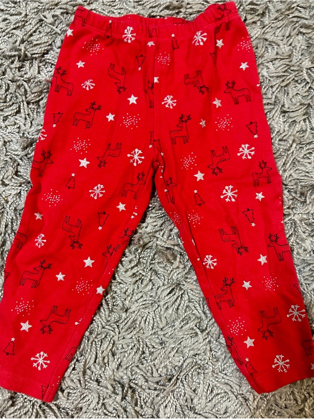Carter's Red Reindeer & Snowflake Leggings